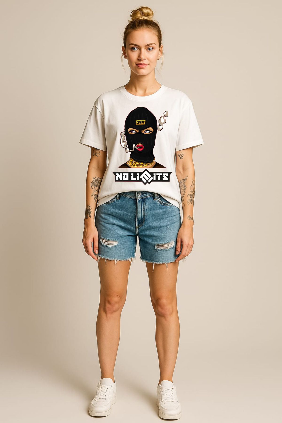 MAYK STREETWEAR OVERSIZE TSHIRT - UNISEX NO LIMITS BASKILI TSHIRT