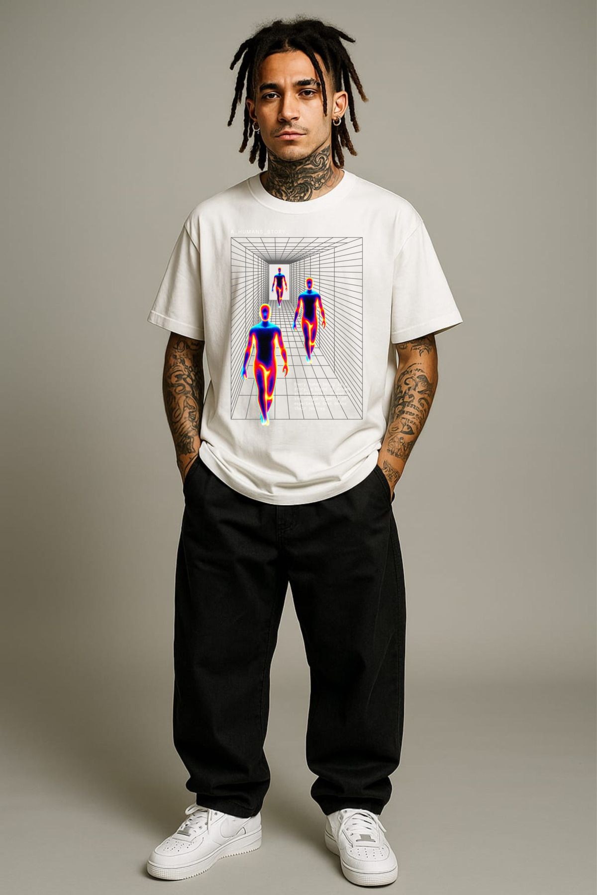 MAYK STREETWEAR OVERSIZE TSHIRT - UNISEX HUMAN BEING BASKILI TSHIRT