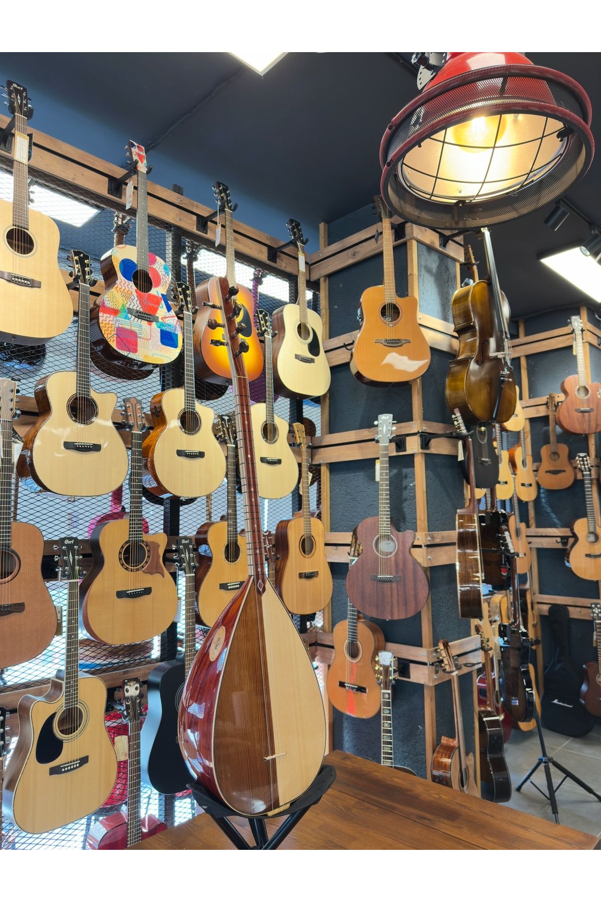 PENA MÜZİK Kısa Sap Tam Profesyonel Özel Tasarım Paduk Bağlama 38 Tekne Jak girişli