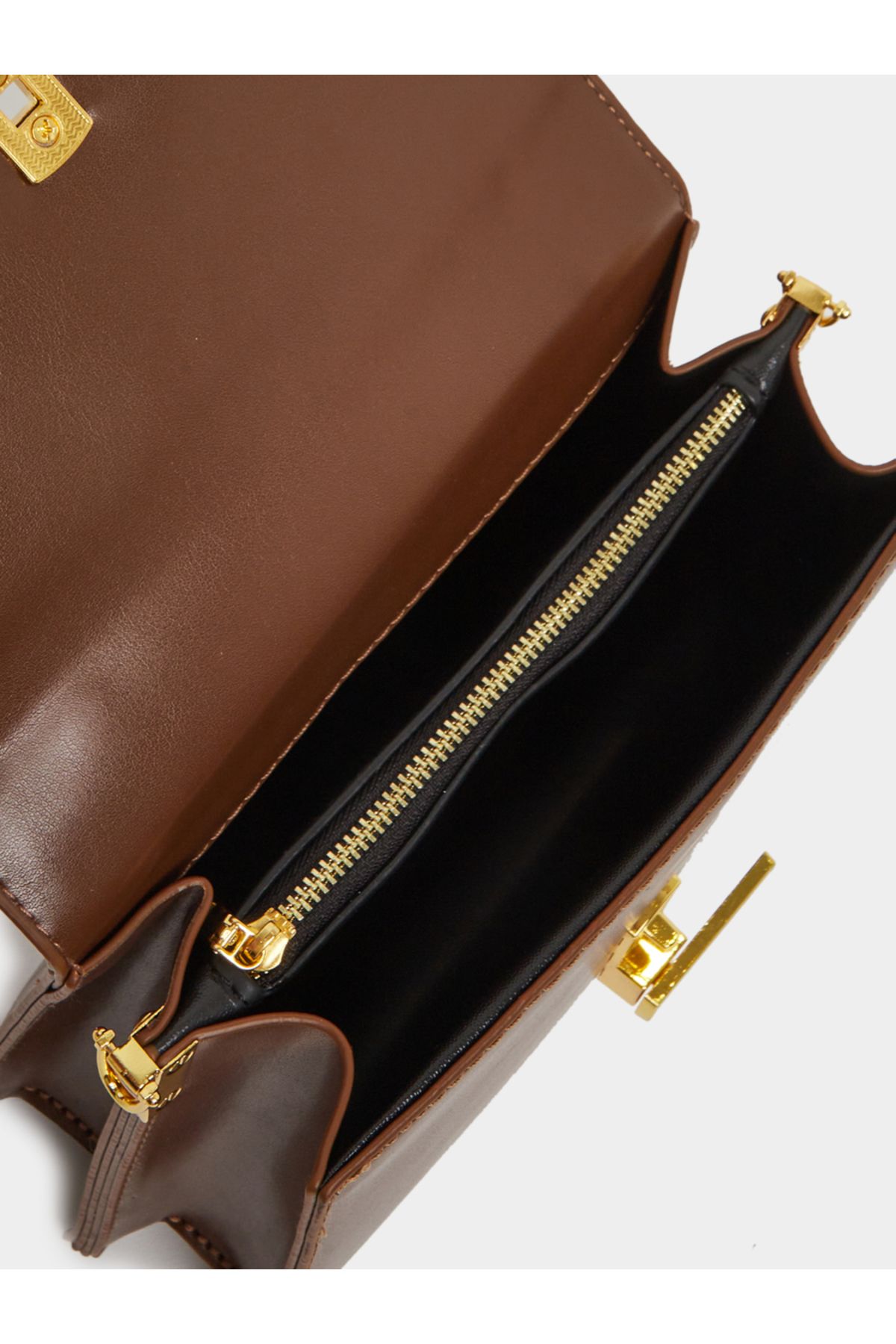 Styli-Solid Handbag with Top Handle and Adjustable Strap 4