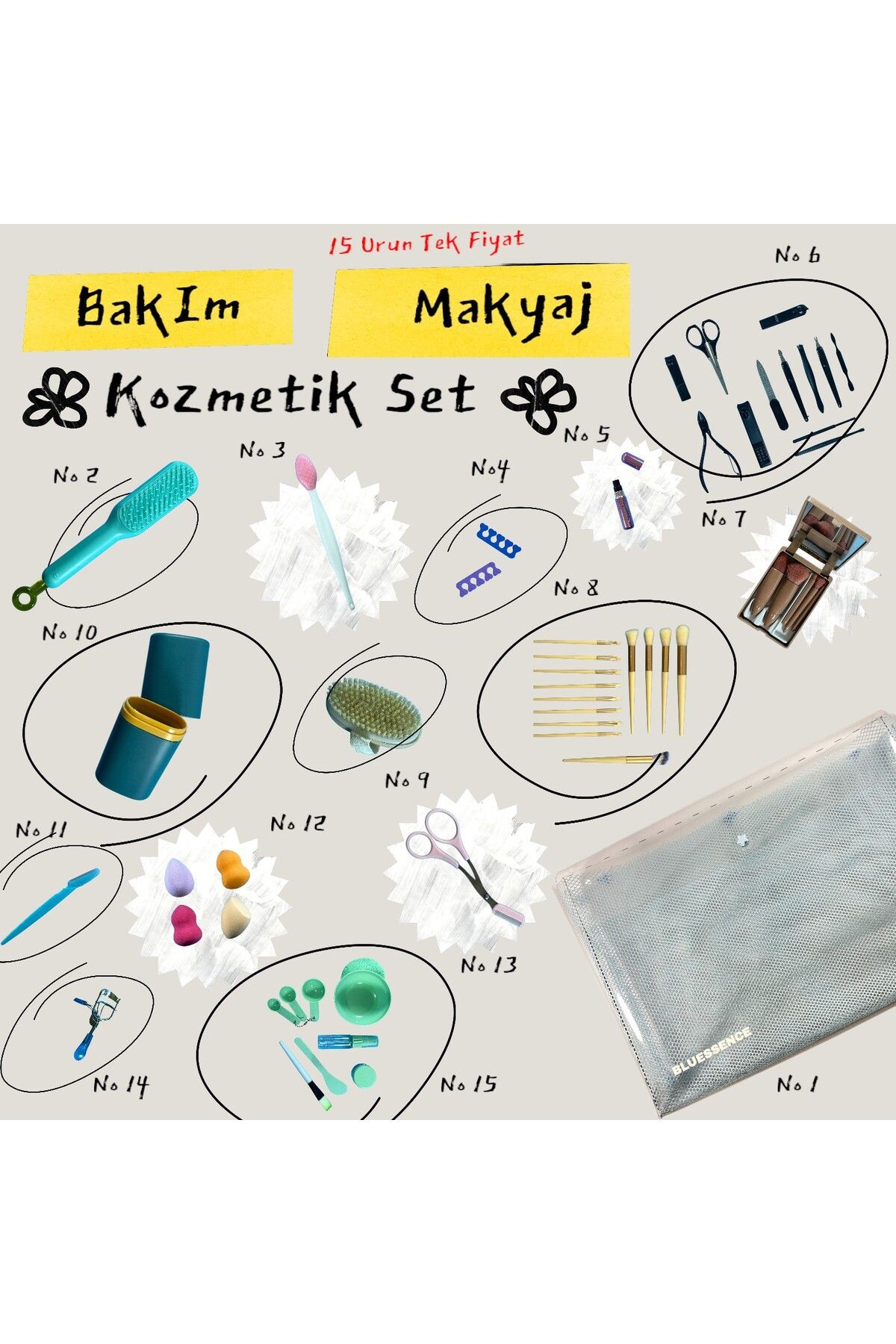 Bluessence Bakım Ve Makyaj Kozmetik Seti