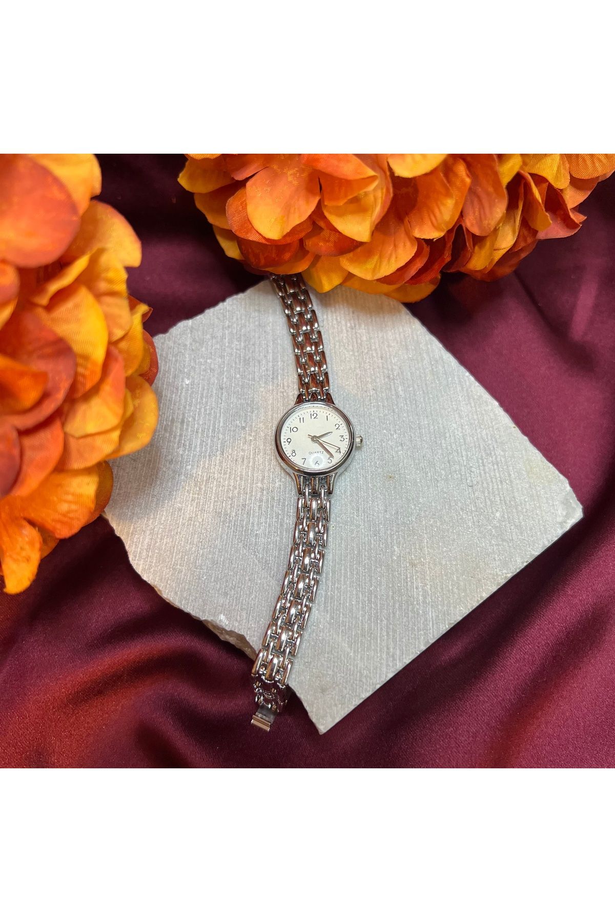 Büşra Shine Aksesuar Silver Çelik Kasa Vintage Saat