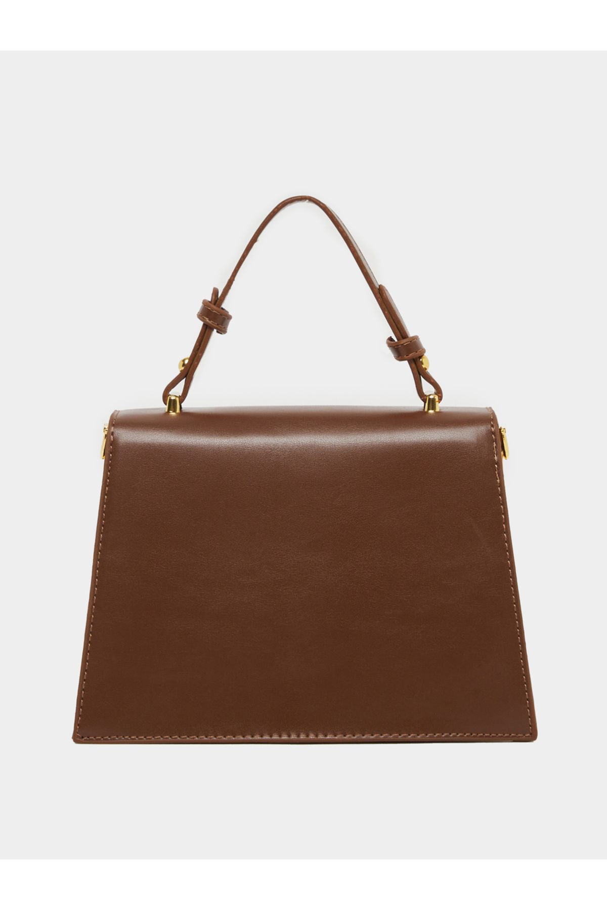 Styli-Solid Handbag with Top Handle and Adjustable Strap 2