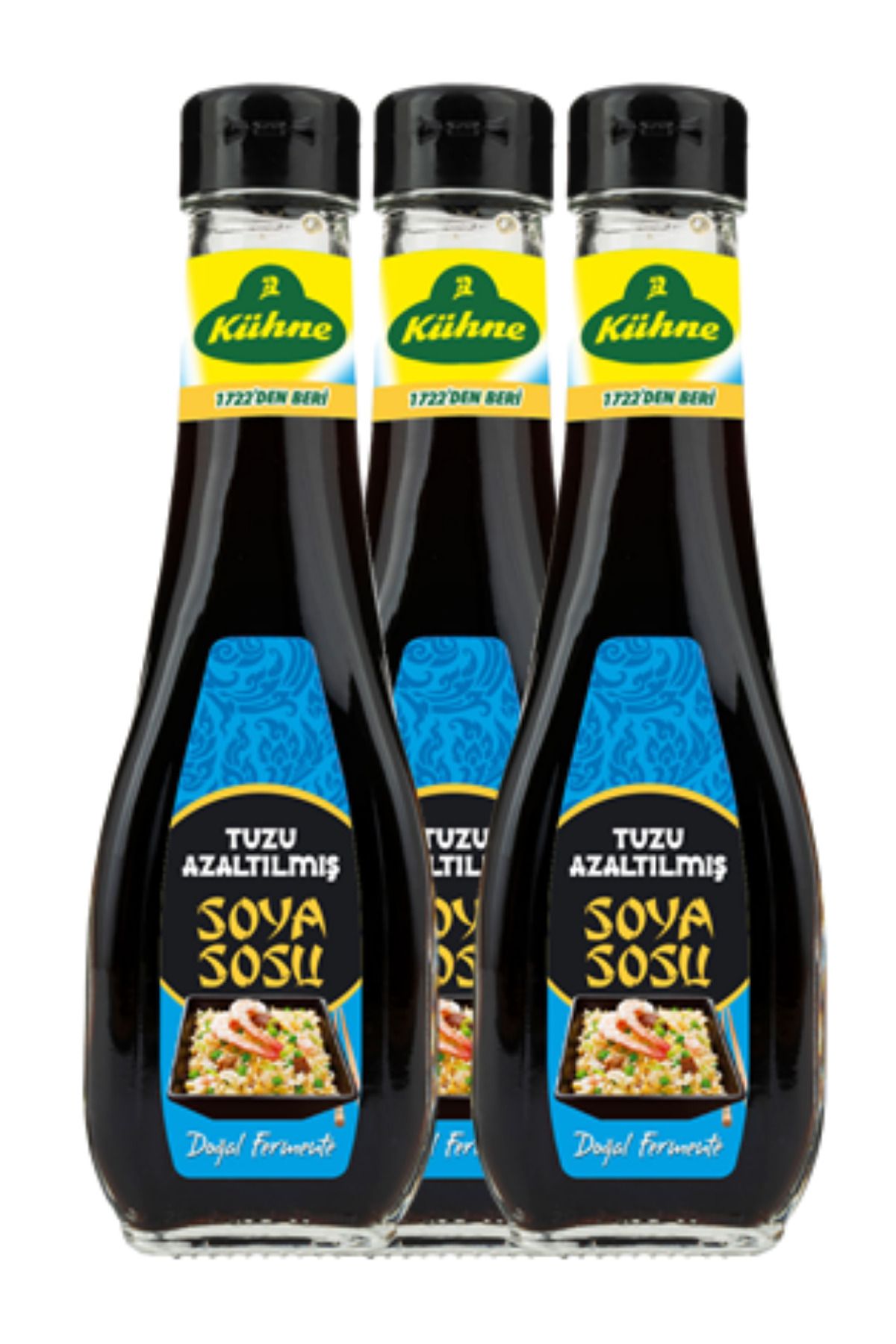 KÜHVE Tuzu Azaltılmış Soya Sosu 250 ml x 3 Adet