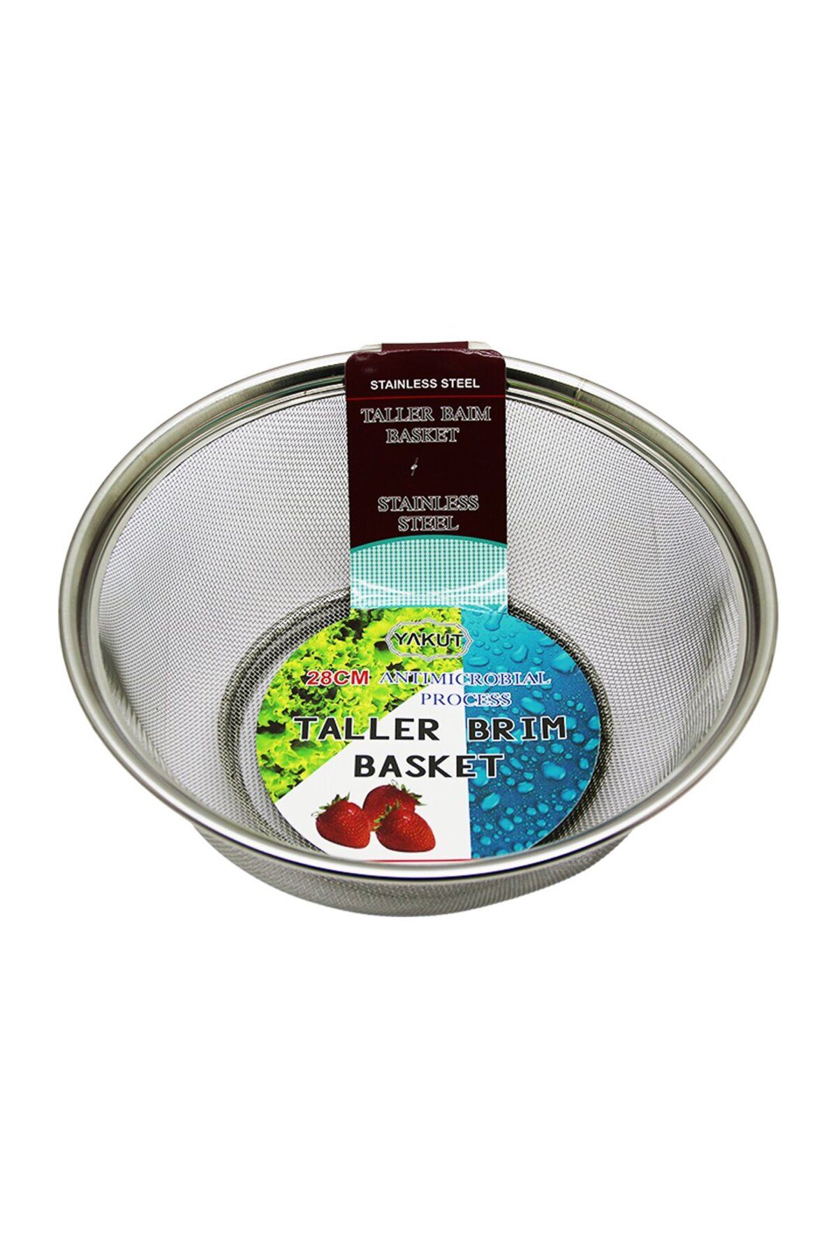 Trade Jam 28CM METAL KULPSUZ TEL SEPET SÜZGEÇ (4396)