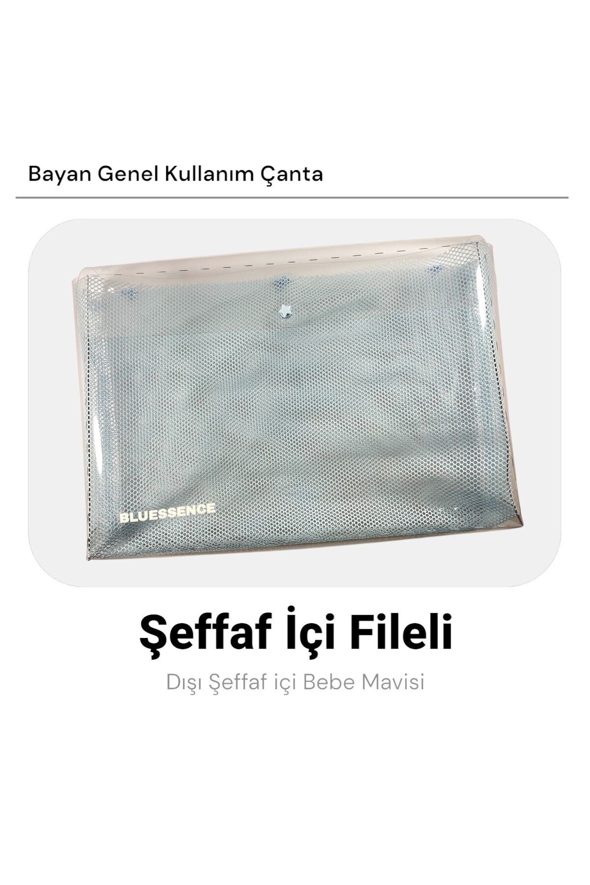 Bluessence Çok Amaçlı Kozmetik Şeffaf Çanta
