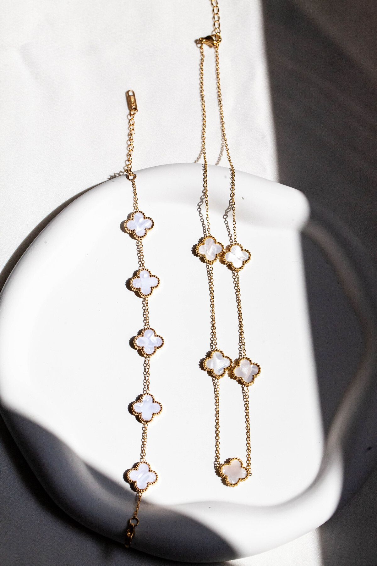 Inure Jewelry YONCA MODEL VAN CLEEF (KOLYE+BİLEKLİK) 2'Lİ SET