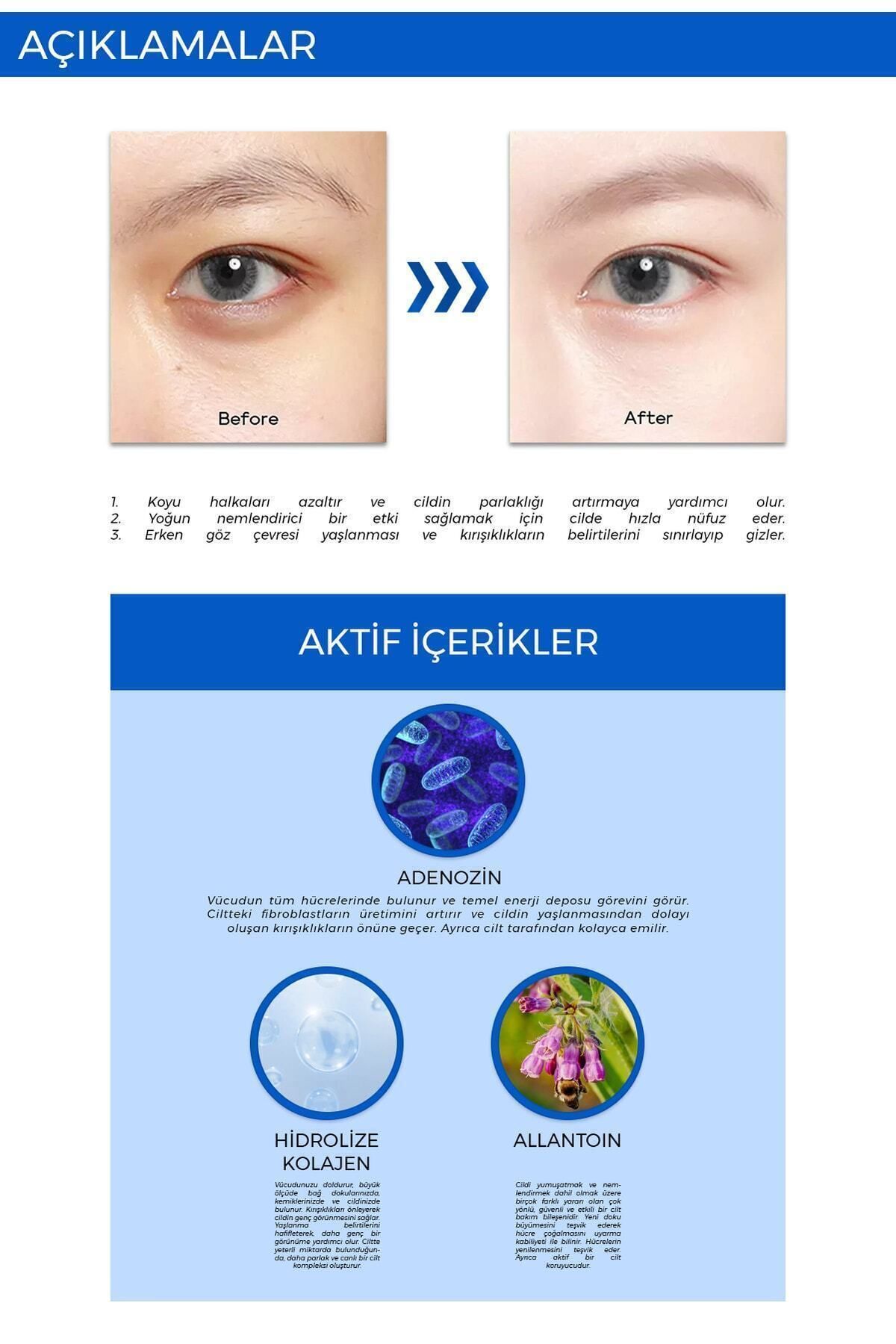 TENZERO-Intensely Moisturizing and Anti-Aging Eye Serum Containing Hydrolyzed 2X Collagen 30ml 6