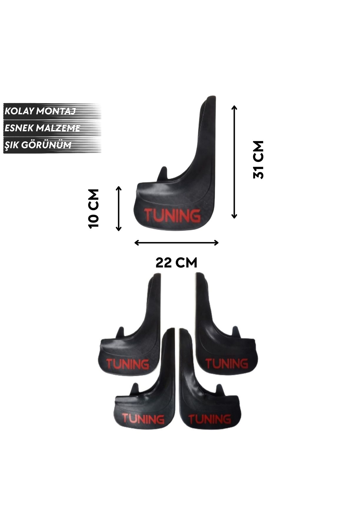 SONİKON LİNE-Fiat Marea Tuning Written 4-Piece Fender Mudguard Dust Cover Compatible with All Cases Modified 2