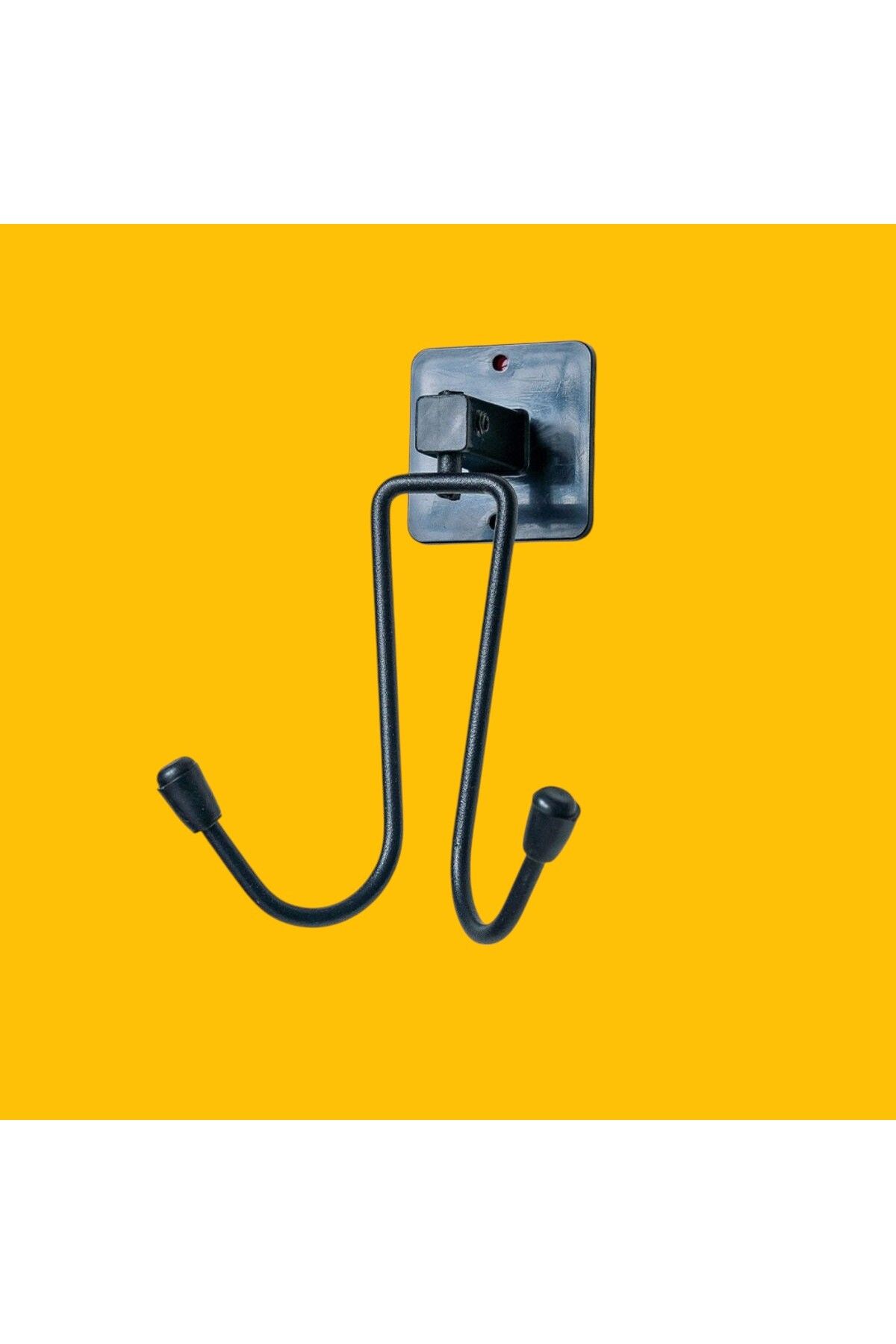 PratikAI BUFFER® Kendiliğinden Yapışkanlı Siyah Paslanmaz Metal Bornoz ve Havlu Askılığı