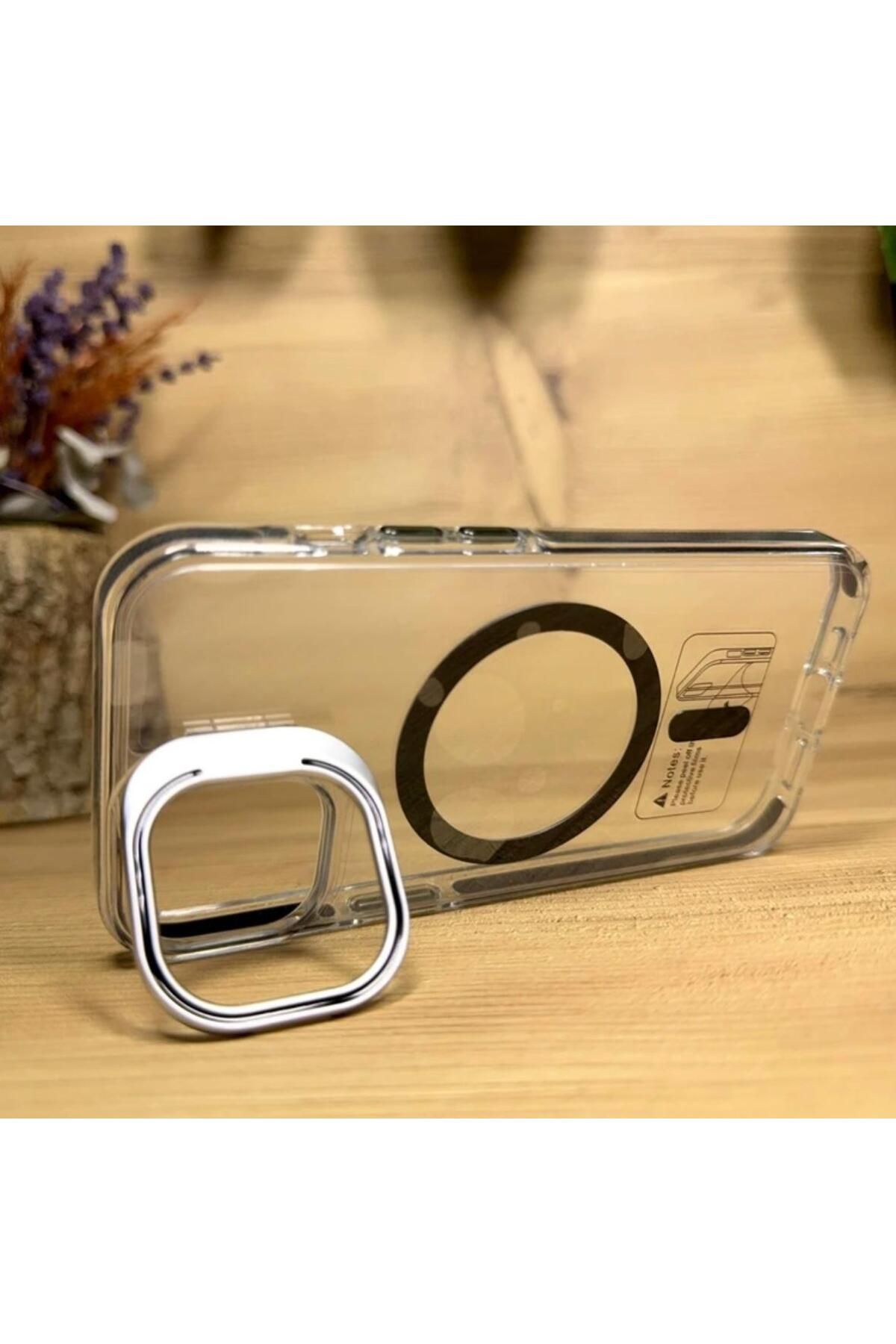 CASEALUNA Chrome Kamera Iphone 12 Magsafe Kılıf