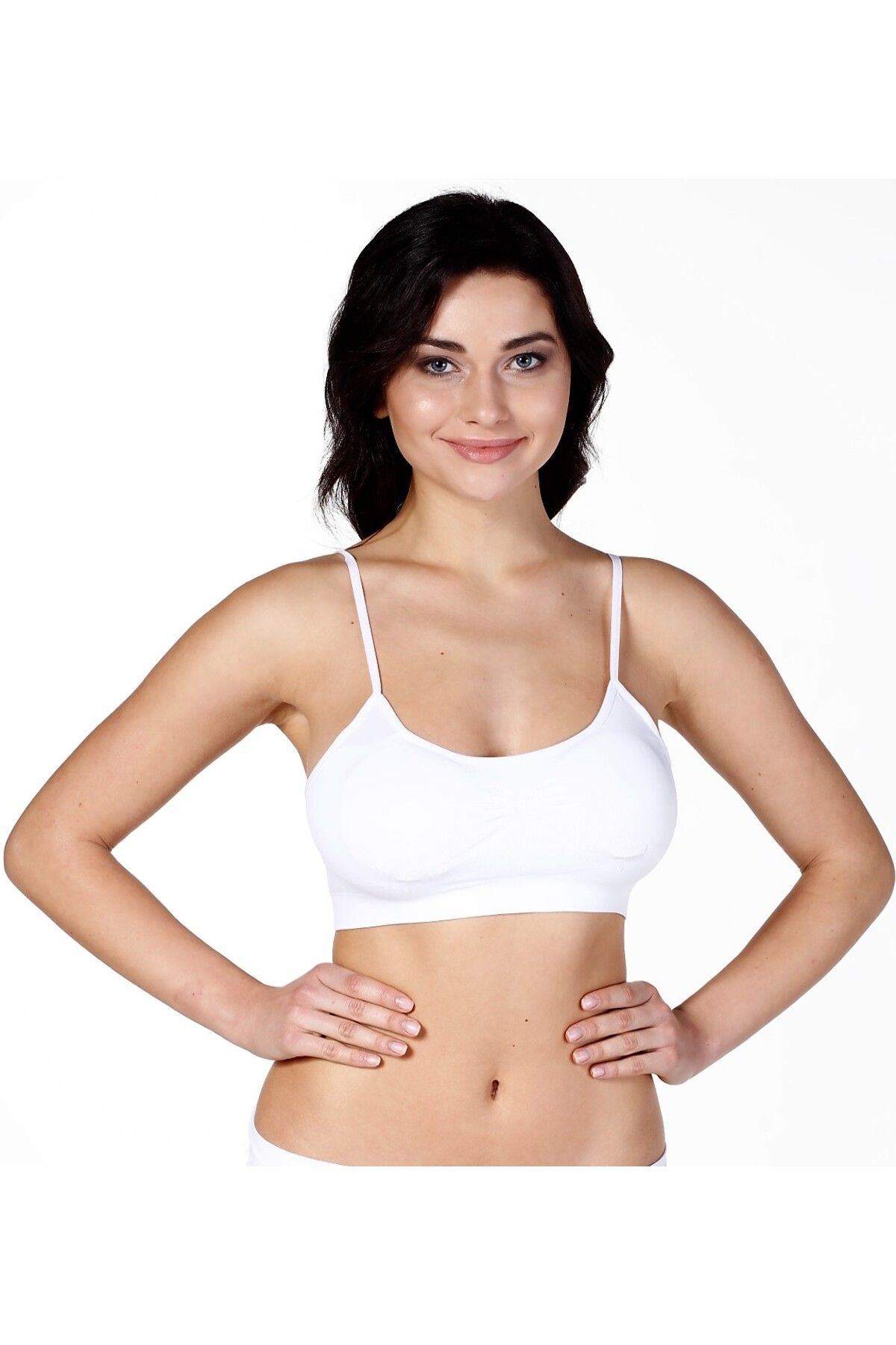 bazaar-turkey all you need 1 Beden İncelten İnce Askılı Büstiyer 5315 Beyaz