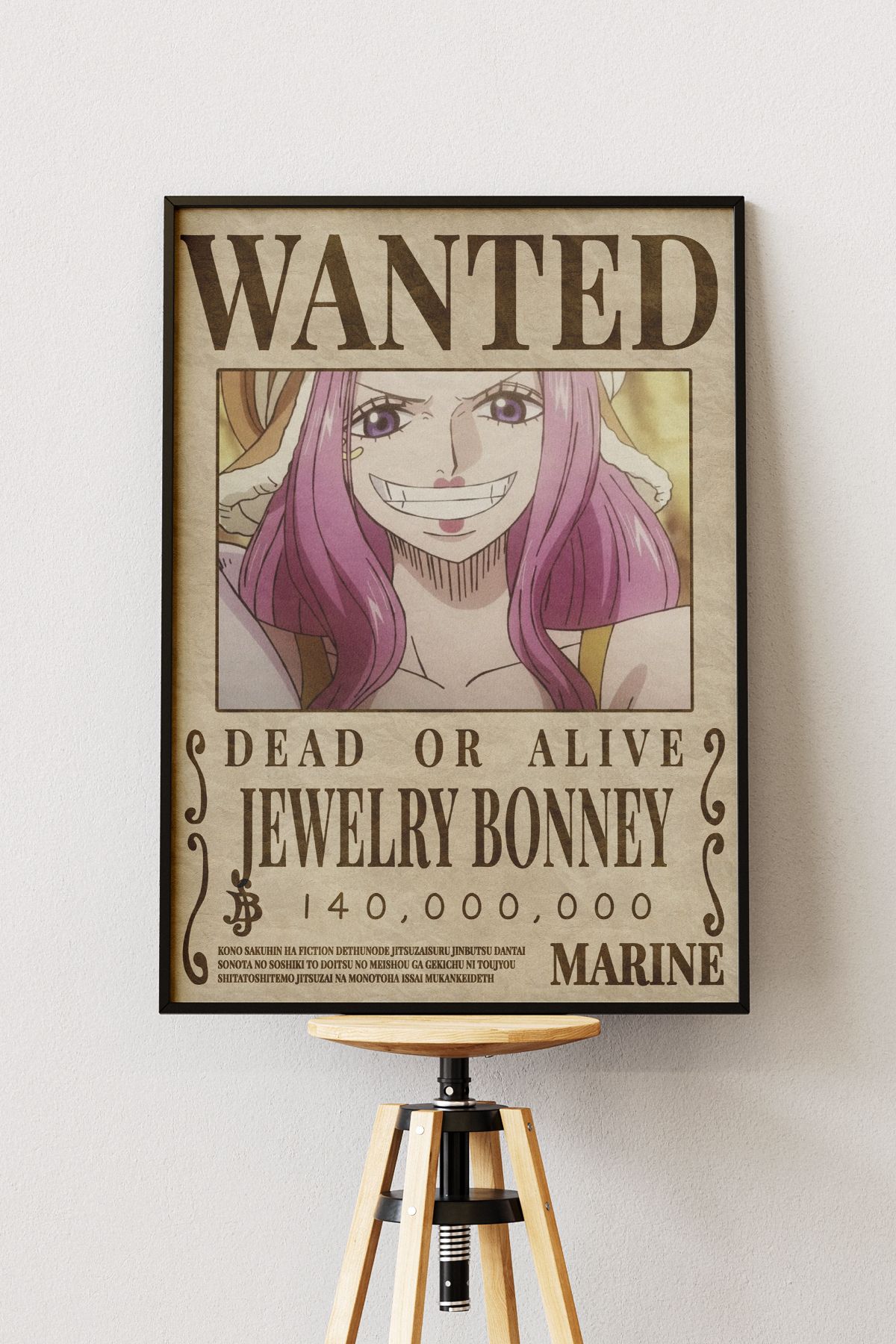 Anime Marketi One Piece Wanted Tasarımlı Çerçevesiz Poster 33x48 Boyutunda