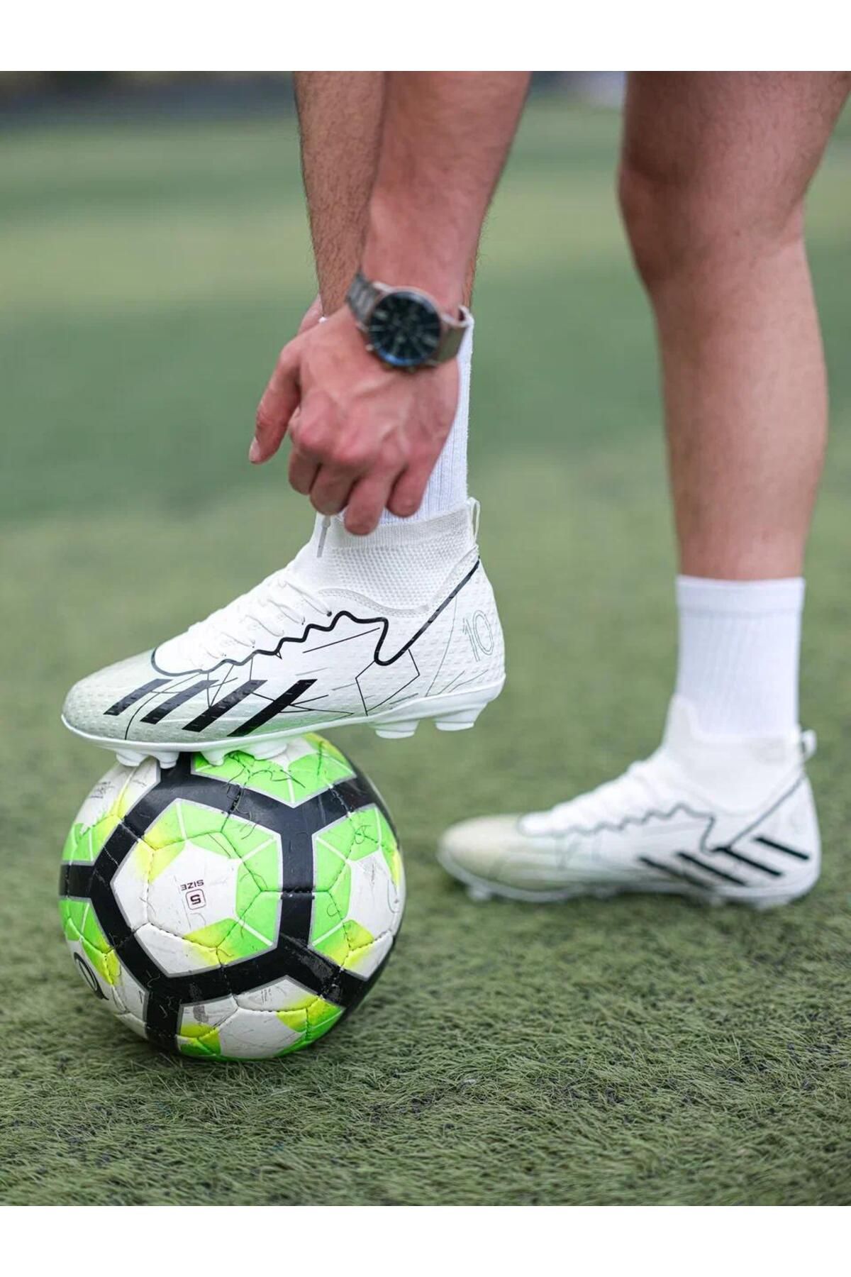 Premier Lig Çoraplı Krampon Çim Ve Halı Saha Futbol Ayakkabısı Yetişkin Ayakkabı