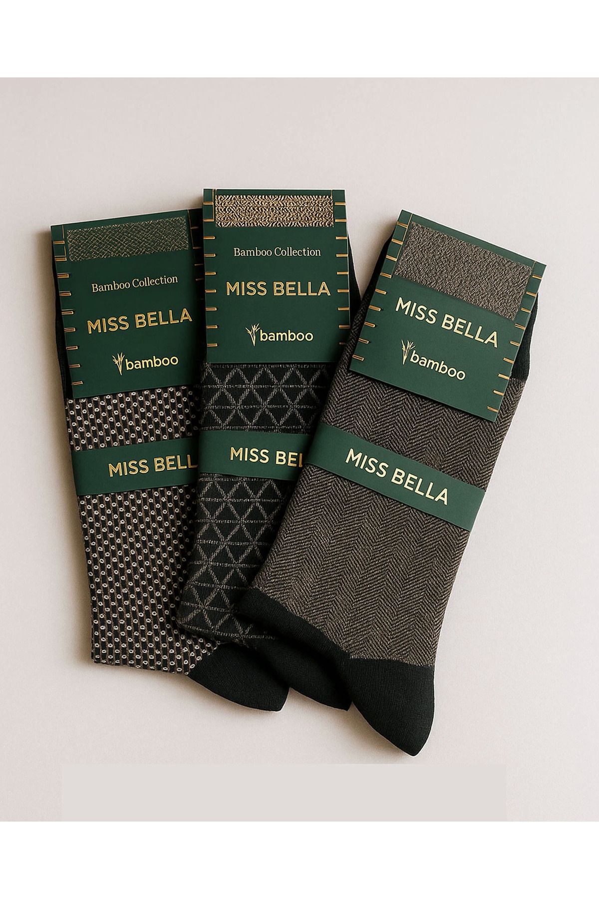 OEM Missbella Bambu Desenli Erkek Çorap 6 ADET