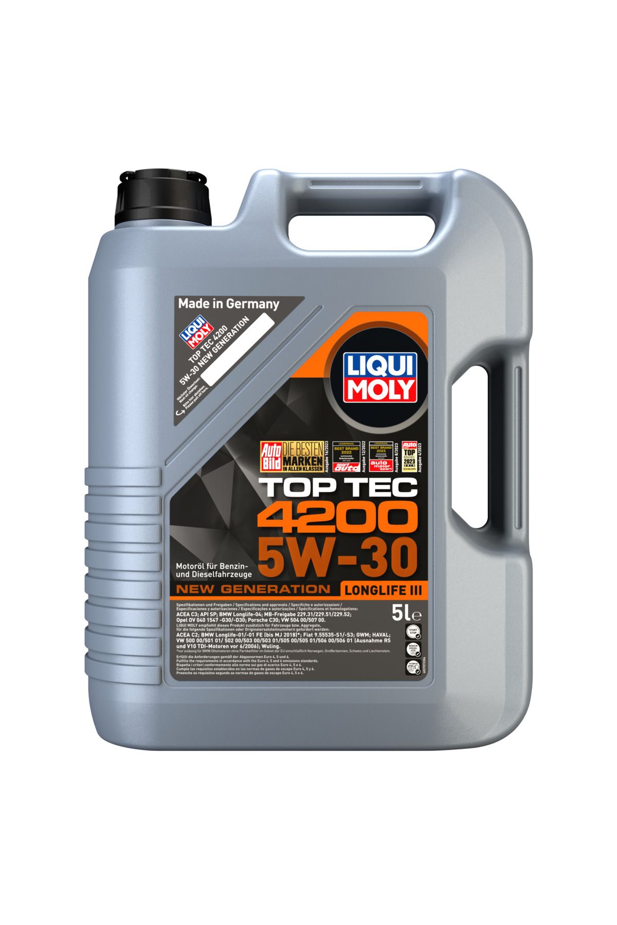 Liqui Moly Top Tec 4200 5W 30 Motor Yağı (5 Litre) Yeni Üretim Tarihli
