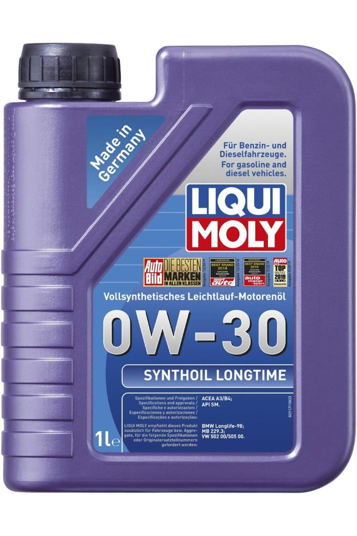 Liqui Moly Synthoil Longtime 0W-30 (1 Litre) Yeni Üretim Tarihli