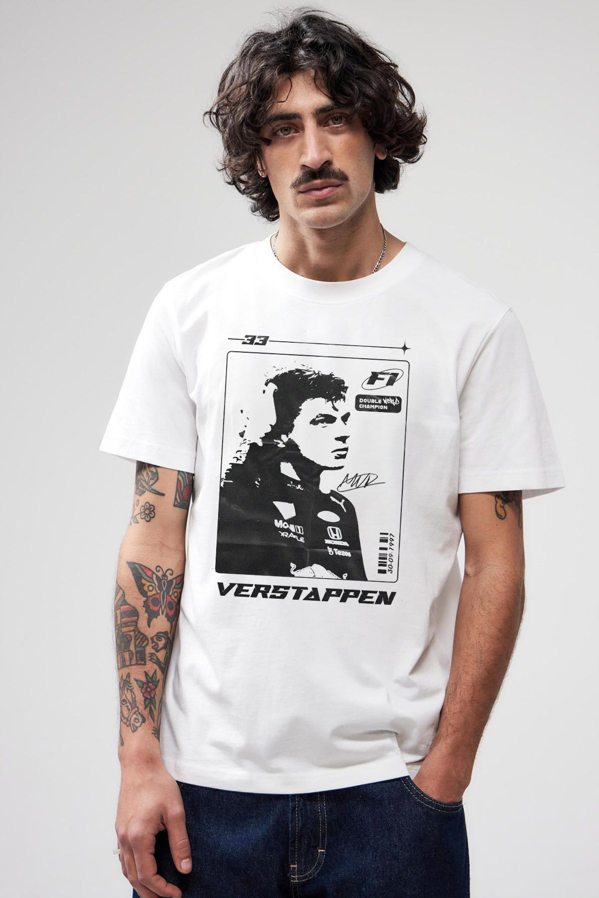 Tee&more. Unisex Regular Fit Y2K Verstappen Baskılı Premium T-shirt