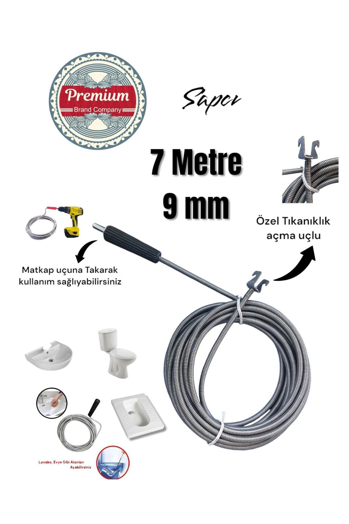 Sapcı Lavabo Gider Açıcı Matkap Özel Uçlu Kanal Susta ( Matkap Ucuna Takarak Kullanabilirsiniz )
