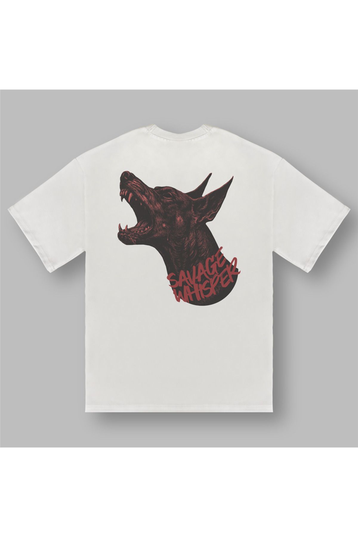 BOYANOVA Doberman Baskılı Vahşi Stil Oversize Şeker Tişört
