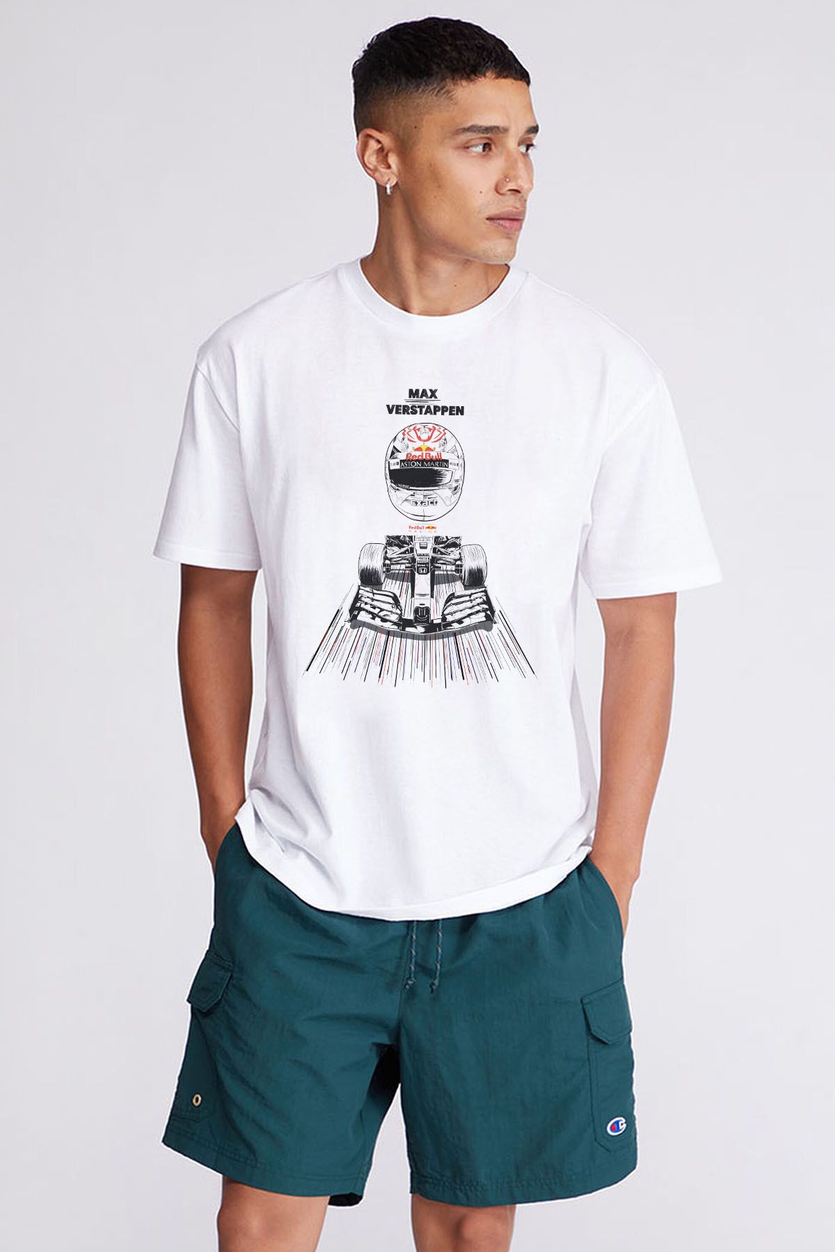 Tee&more. Unisex Regular Fit Formula 1 Max Verstappen Baskılı Premium T-shirt