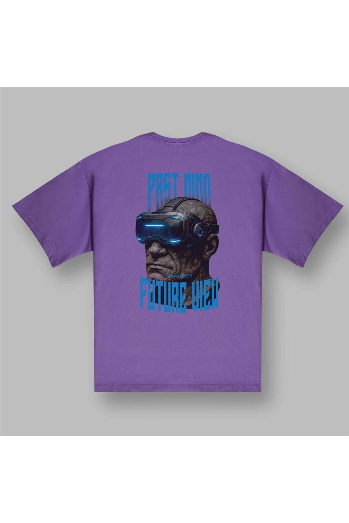 BOYANOVA Past Mind Future View VR Gözlüklü Mor Tişört