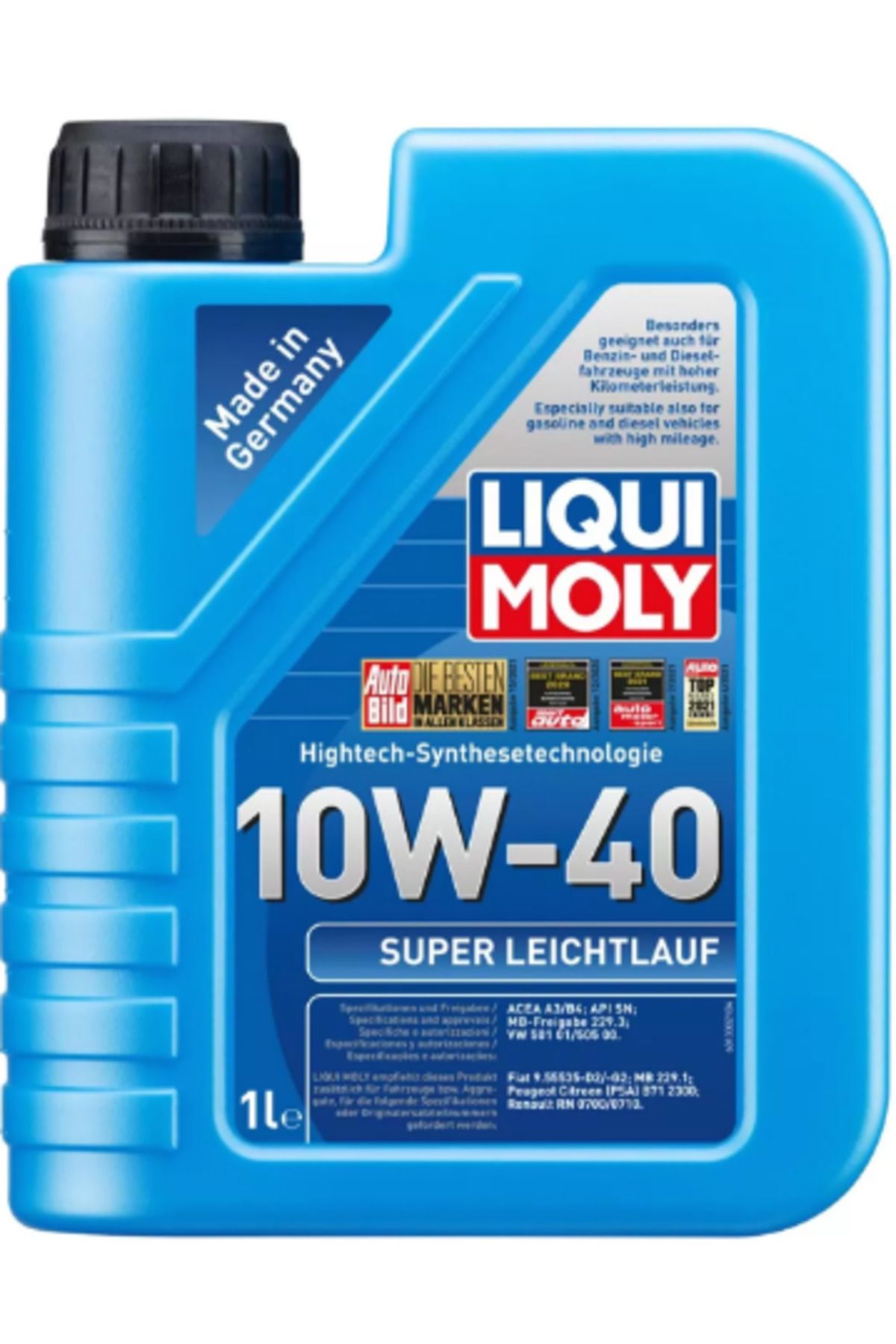 Liqui Moly Super Leichtlauf 10W-40 Sentetik Motor Yağı (1 Litre) Yeni Üretim Tarihli