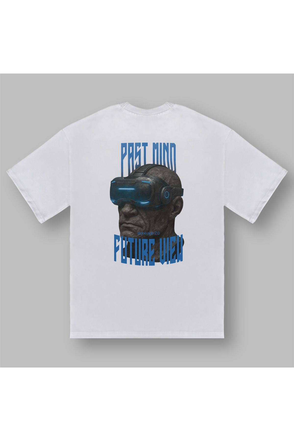 BOYANOVA Past Mind Future View VR Gözlüklü Beyaz Tişört
