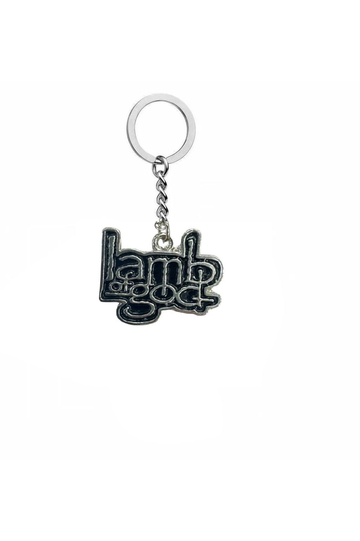 Herşey Nota Lamb of God Logolu Metal Anahtarlık – Rock & Metal Tarz Unisex Aksesuar