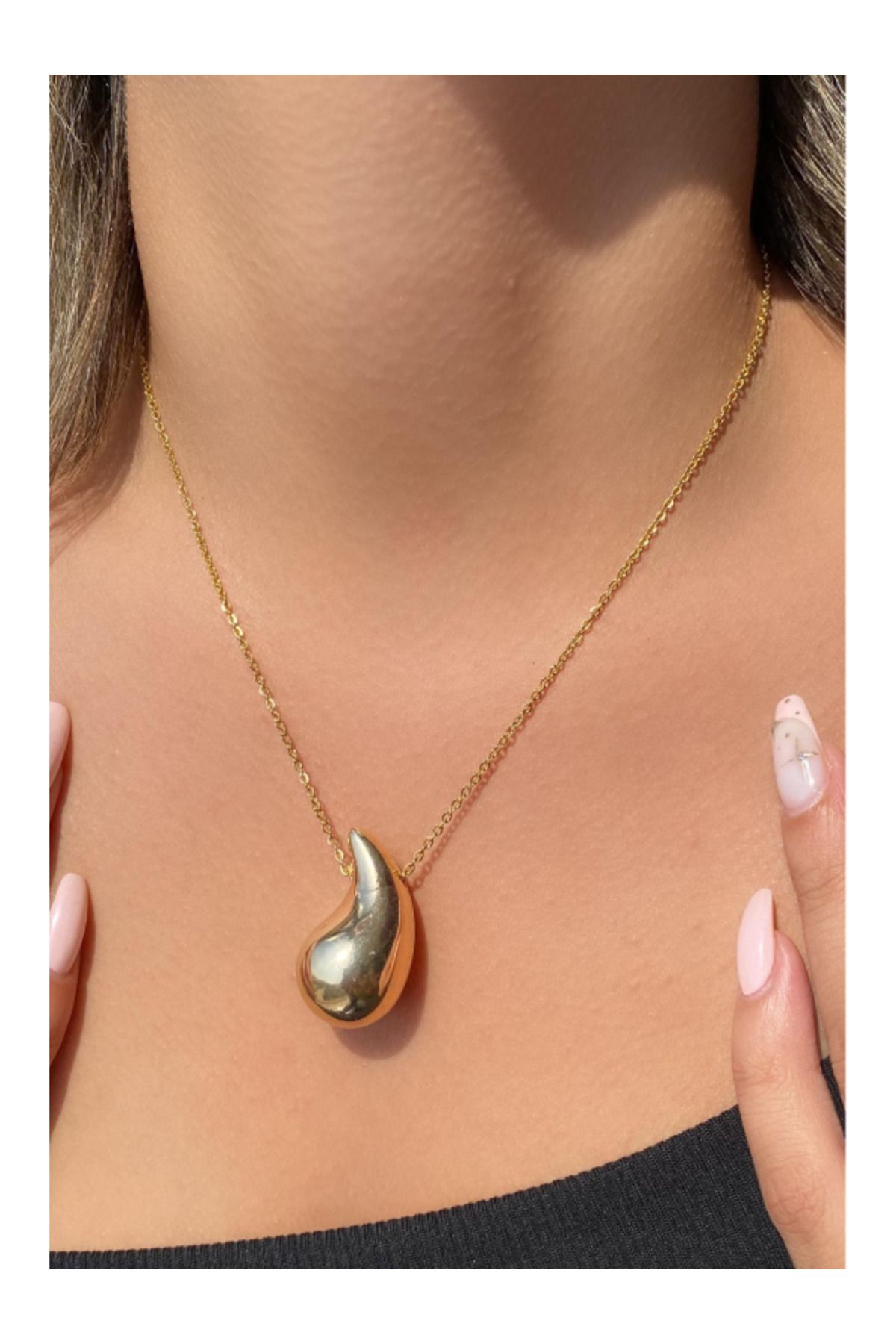 steel stainless Bottega Kolye 316L Gold