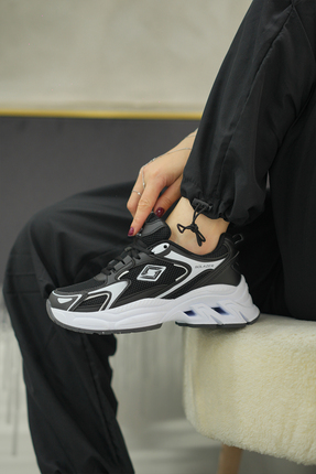 SOLAZER Kadın Siyah Beyaz Sneaker Günlük Spor Ayakkabı 046