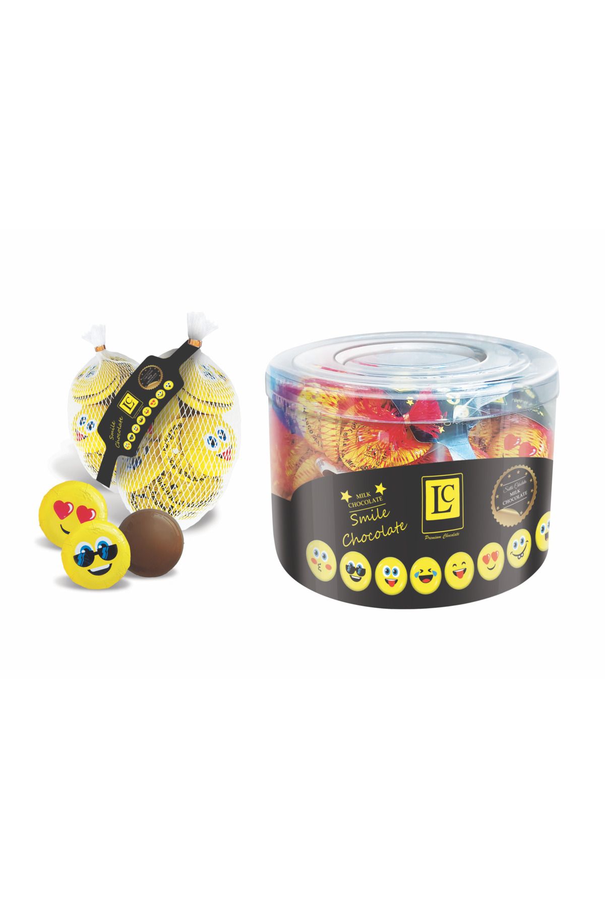 ZİRVE ÇİKOLATA LC File Emoji Sütlü Çikolata (30 gr x 24 pcs x 6 adet/jar)