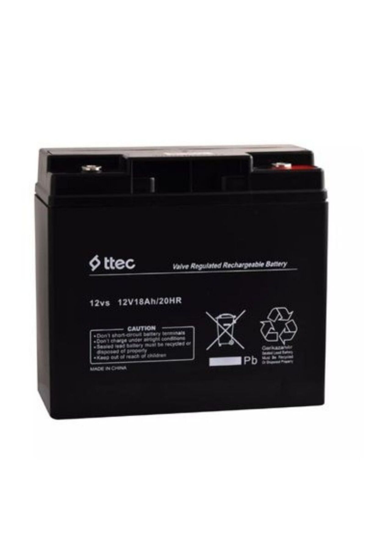 Ttec 12V 18Ah Base Bakımsız Kuru Akü - Elektrikli Bisiklet Aküsü 12 Volt 18 Amper Akü