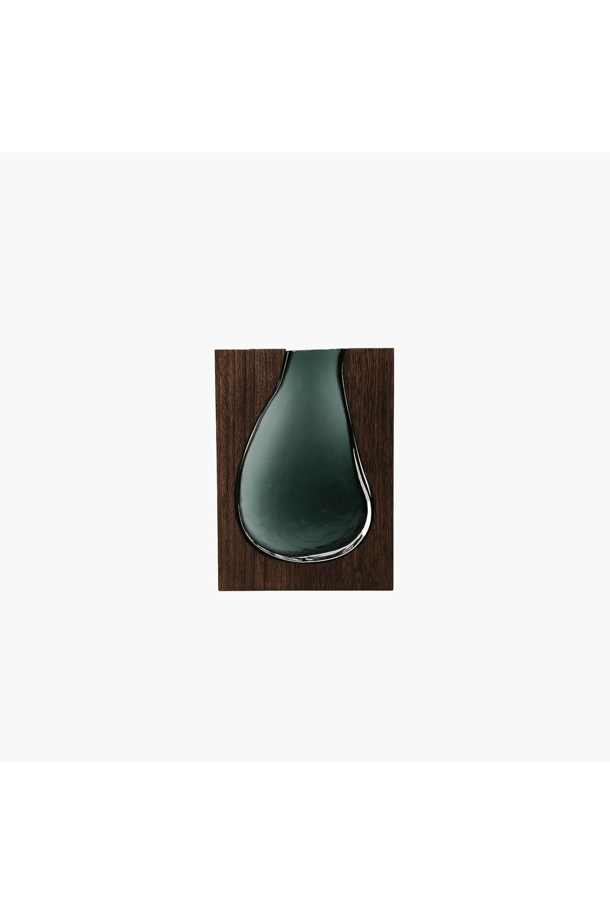 JASMIN CONCEPTS Ahşap&Cam Vazo Koyu Yeşil 7.5X21.5X29.5cm