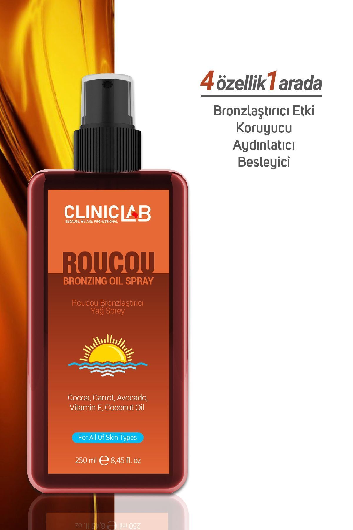 Roucou Bronzlaştırıcı Yağ Sprey 250 ml — 8684059044592 — تصویر 6 از 7