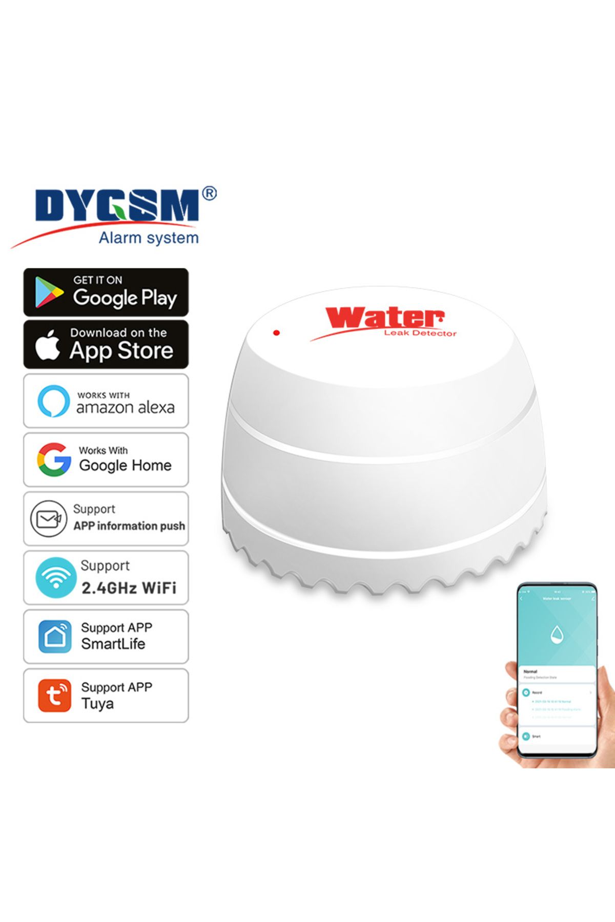 Choice-Tuya Wifi Water Leak Detector Flood Sensor Smart Life App Remote Monitoring Flood Alert Overflow ... 1