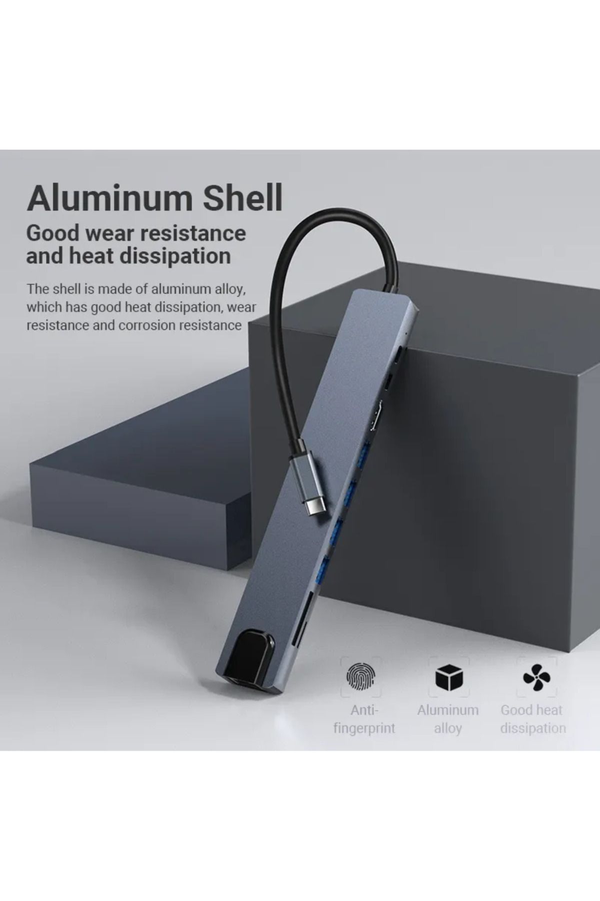 LUVLU-Hub Usb C 10 In 1, 1 Hdmi 4k, 1 Pd 100w, 1 Rj45, 1 Sd/tf, 3 Usb 2.0, 1 Usb 3.0, 1 Usb-c Data 5
