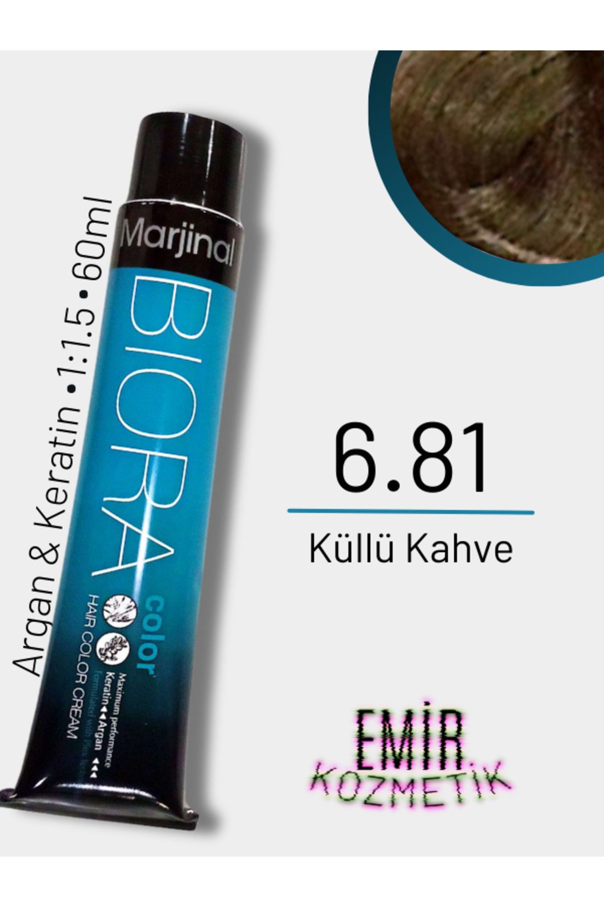 Marjinal Biora Saç Boyası - 6.81 Küllü Kahve