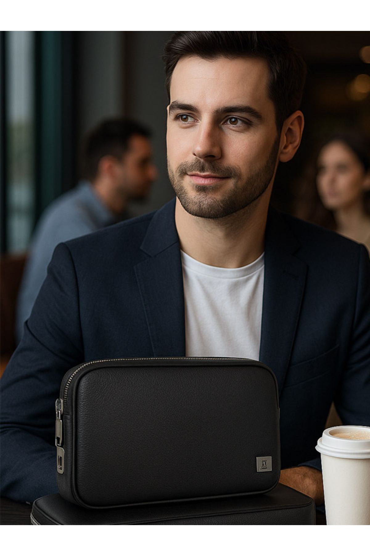 WIWU-Alpha Men's Small Handbag with Fingerprint Lock 5