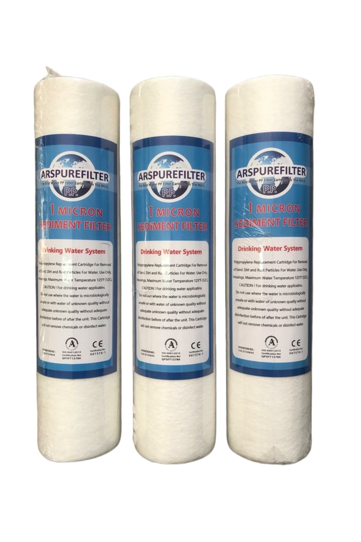 REVERSOSMOZARISU Su Arıtma Cihazı 1 Mikron Sediment Filtre 10" - 3 Adet