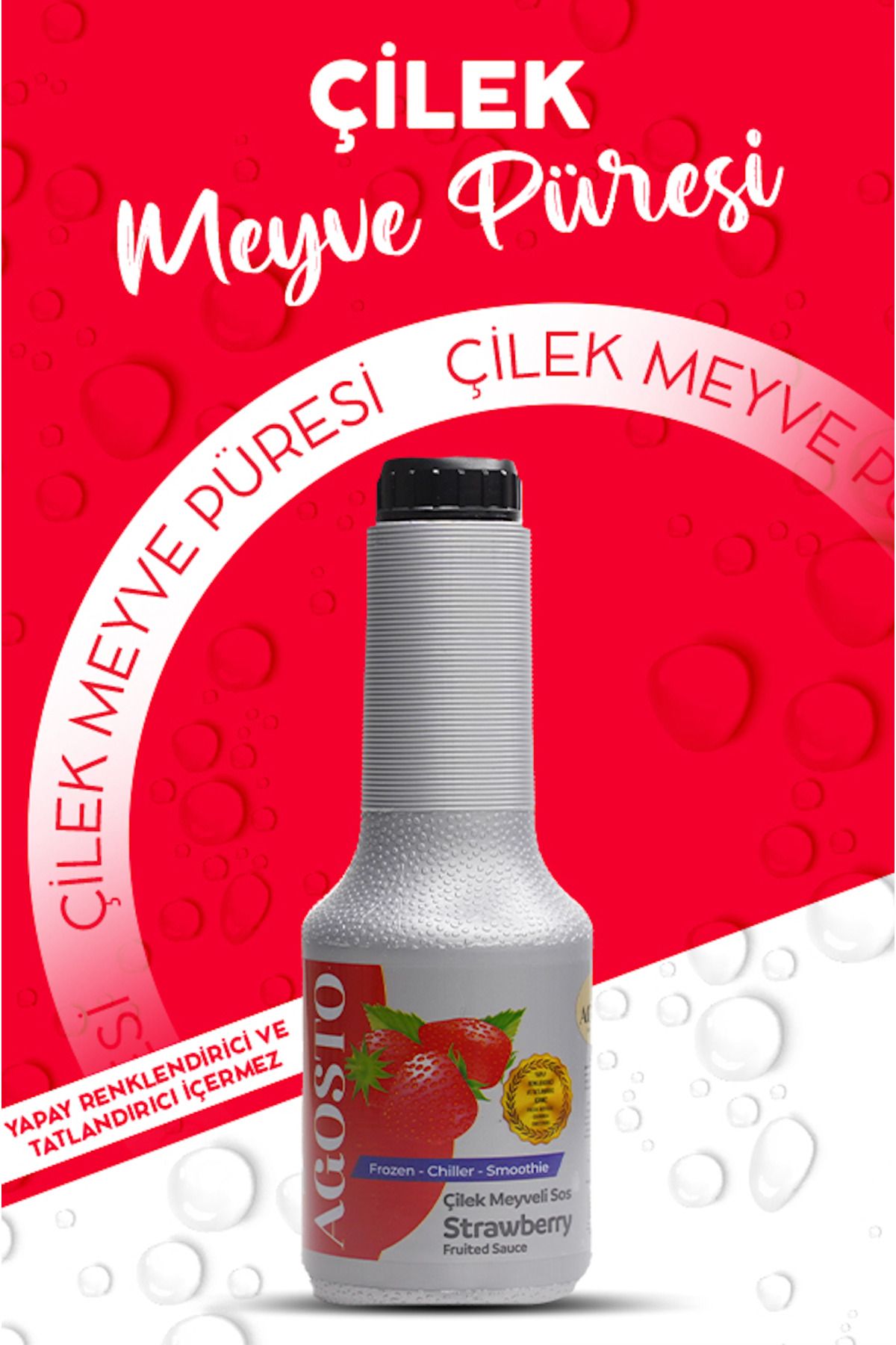 AGOSTO 1 Kg Çilek Meyveli Püre