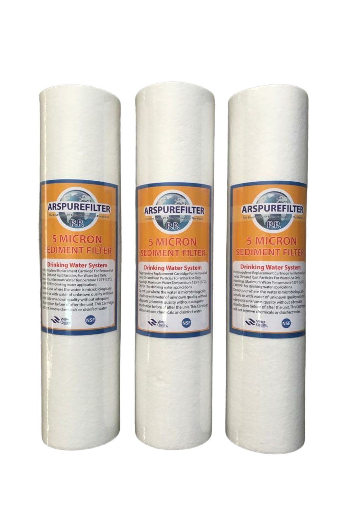REVERSOSMOZARISU Su Arıtma Cihazı 5 Mikron Sediment Filtre 10" - 3 Adet