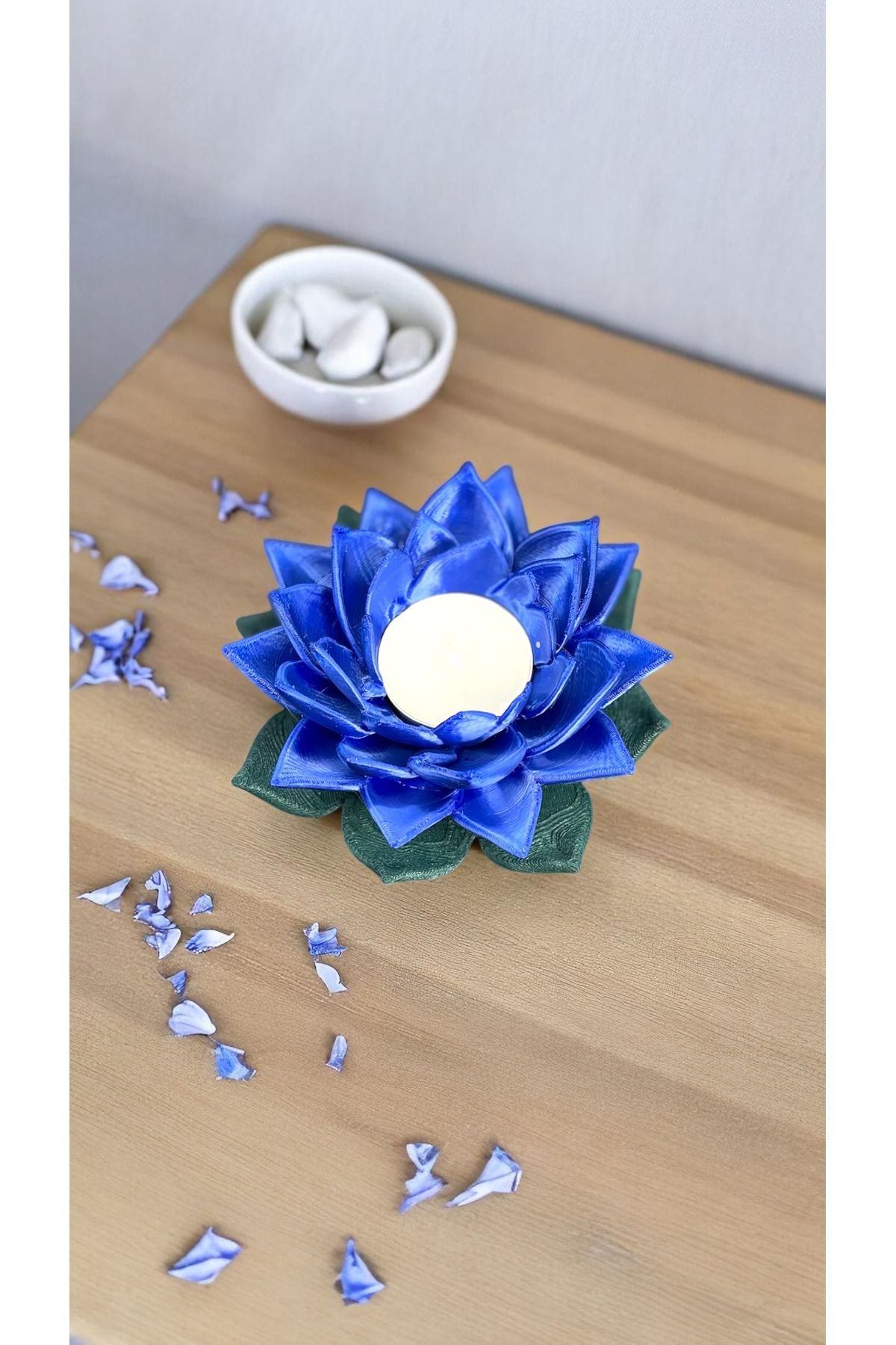 BKShape Flora Shine Lotus Çiçeği Mumluk