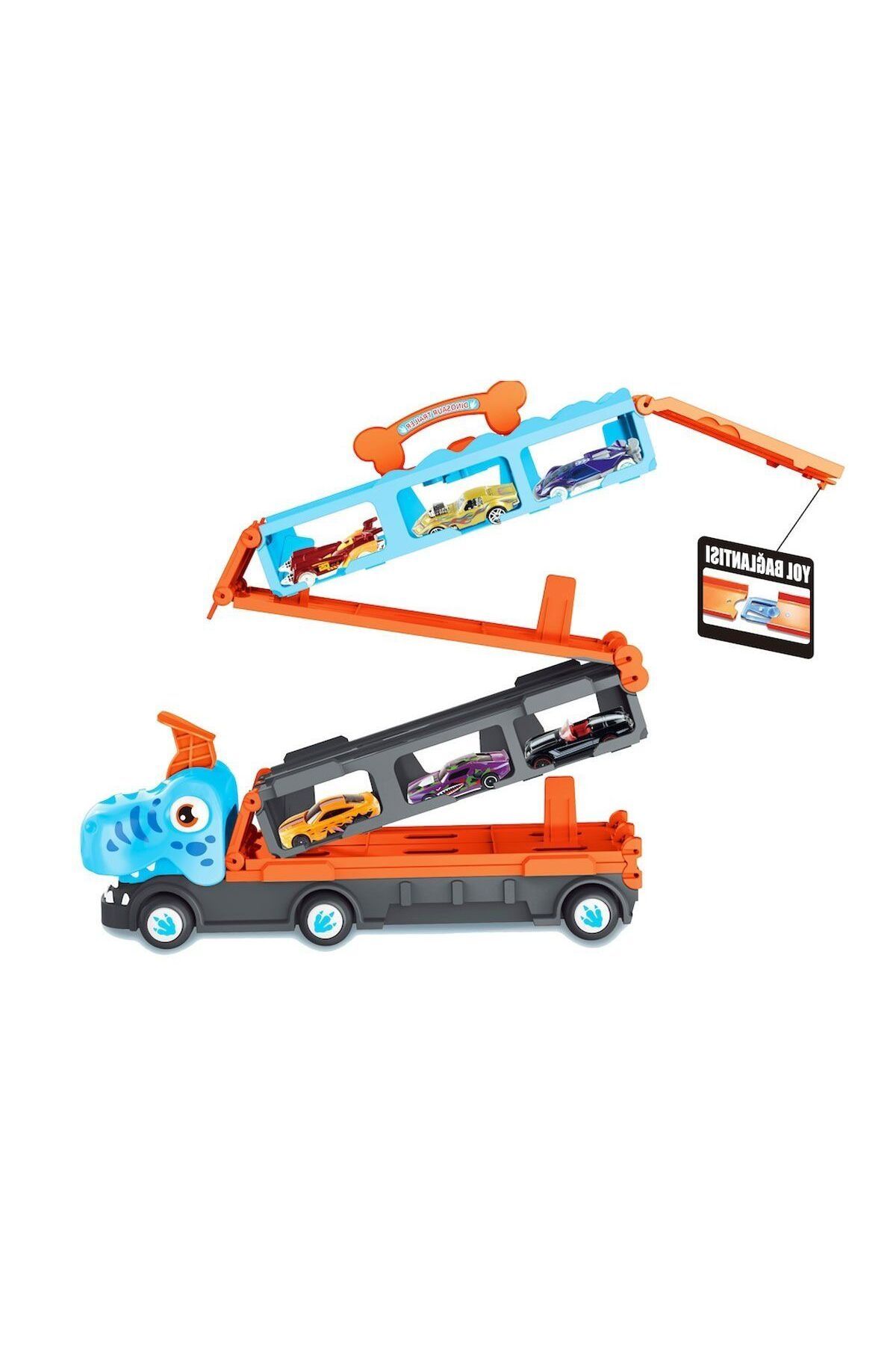 swilex GD001 Parkurlu Araba Fırlatan Dinazor Oyuncak Araba