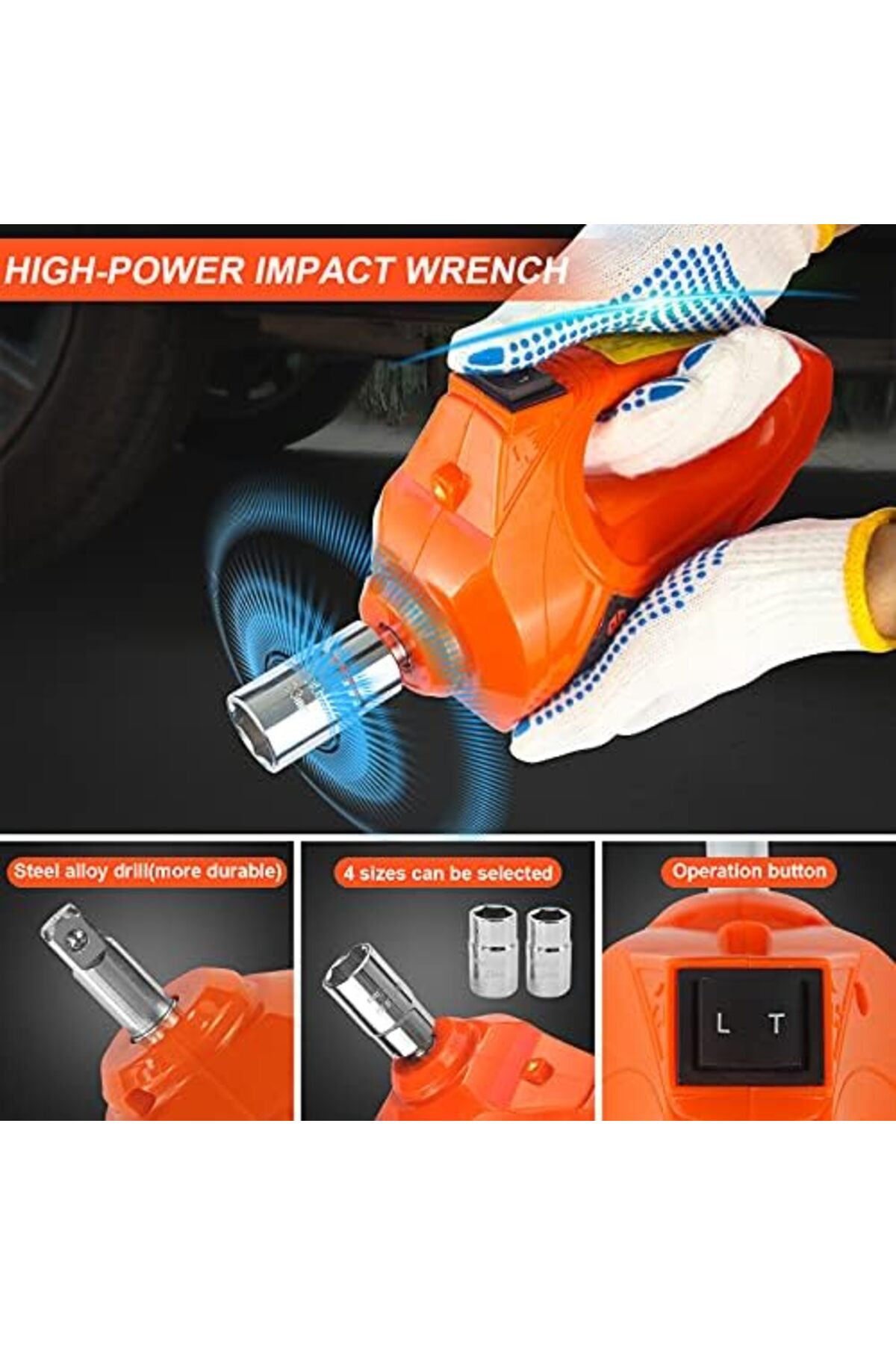 رافعة سيارة هيدروليكية كهربائية سعة 5 أطنان بجهد 12 فولت ومفتاح ربط صدمات لسيارات الدفع الرباعى