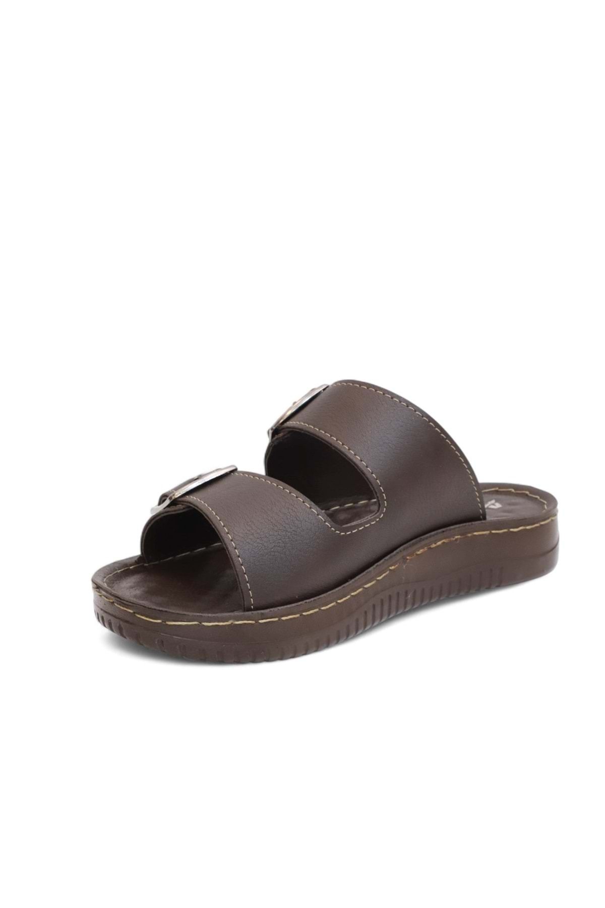 Konfores-2156 Double Buckle Full Anatomical Sole Men's Slippers Compatible for Daily, Umrah and Hajj 3
