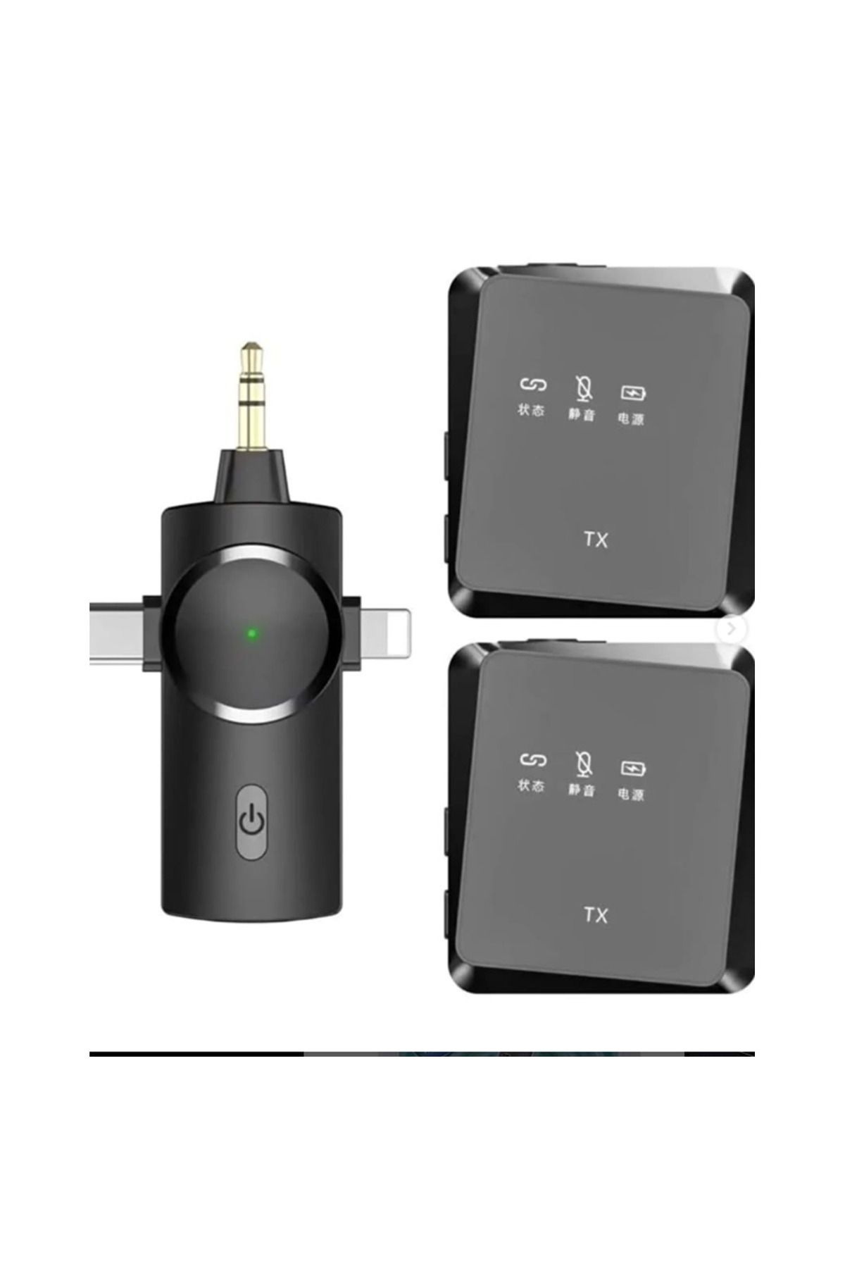 İMEXTECH BİLİŞİM BURADA ZR503 JACK GİRİŞLİ LİGHTNİNG TYPE-C İKİLİ KARE MİKROFON