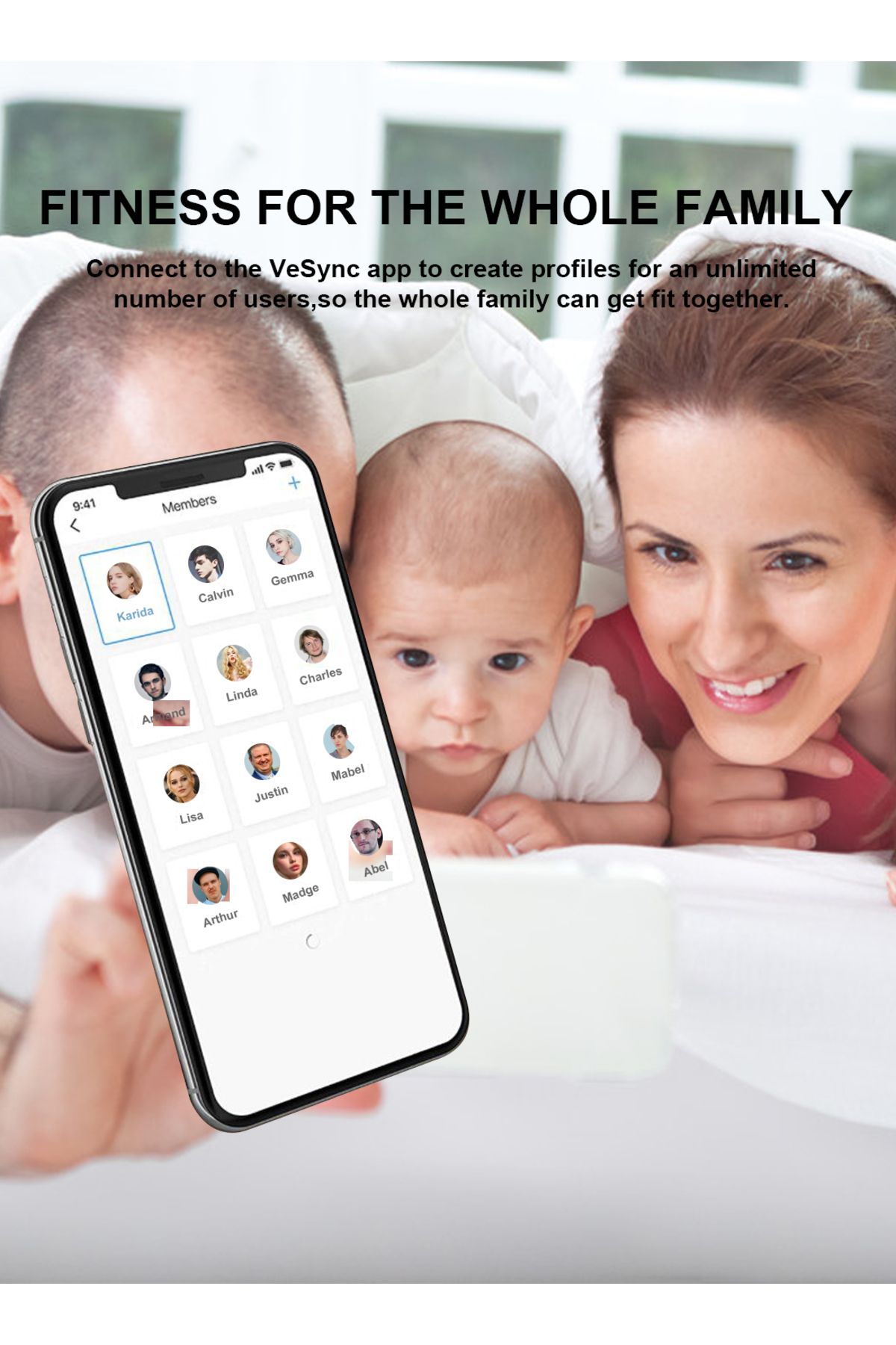 Lawazim-ميزان شخصي رقمي مزود بتقنية البلوتوث - ميزان ذكي للجسم مزود بإضاءة LED، 13 مقياسًا، مزامنة التطبيق 8