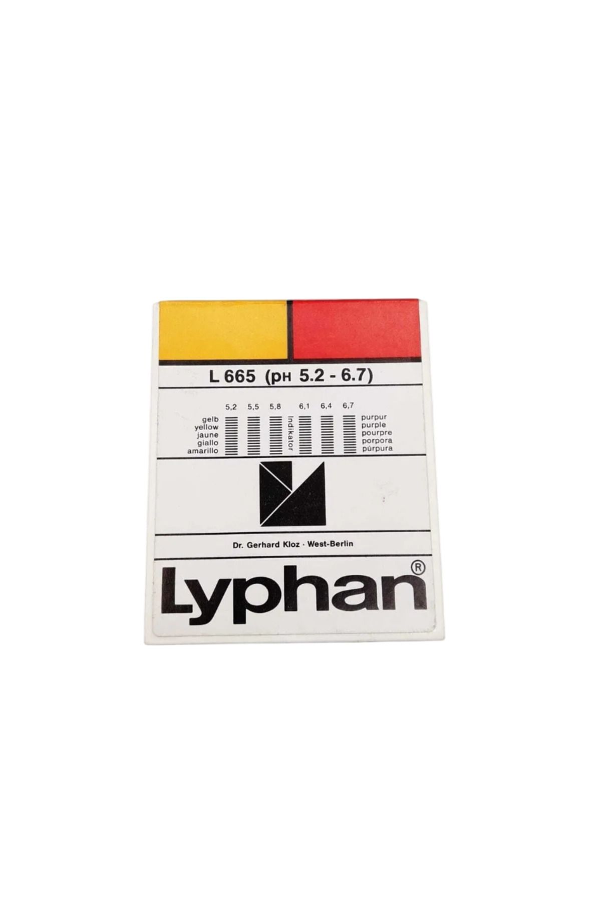 LYPHAN Ph Kağıdı 5.2 / 6.7 Test Stripts 1 Paket