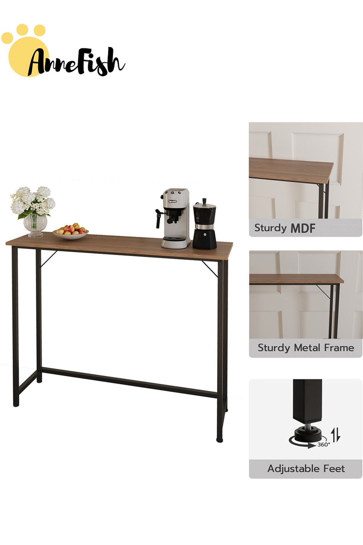 AnneFish-100*30*80cm Console Table Entryway Sofa Table Entrance Table Kitchen Bar Display Table Storage Shelf 5
